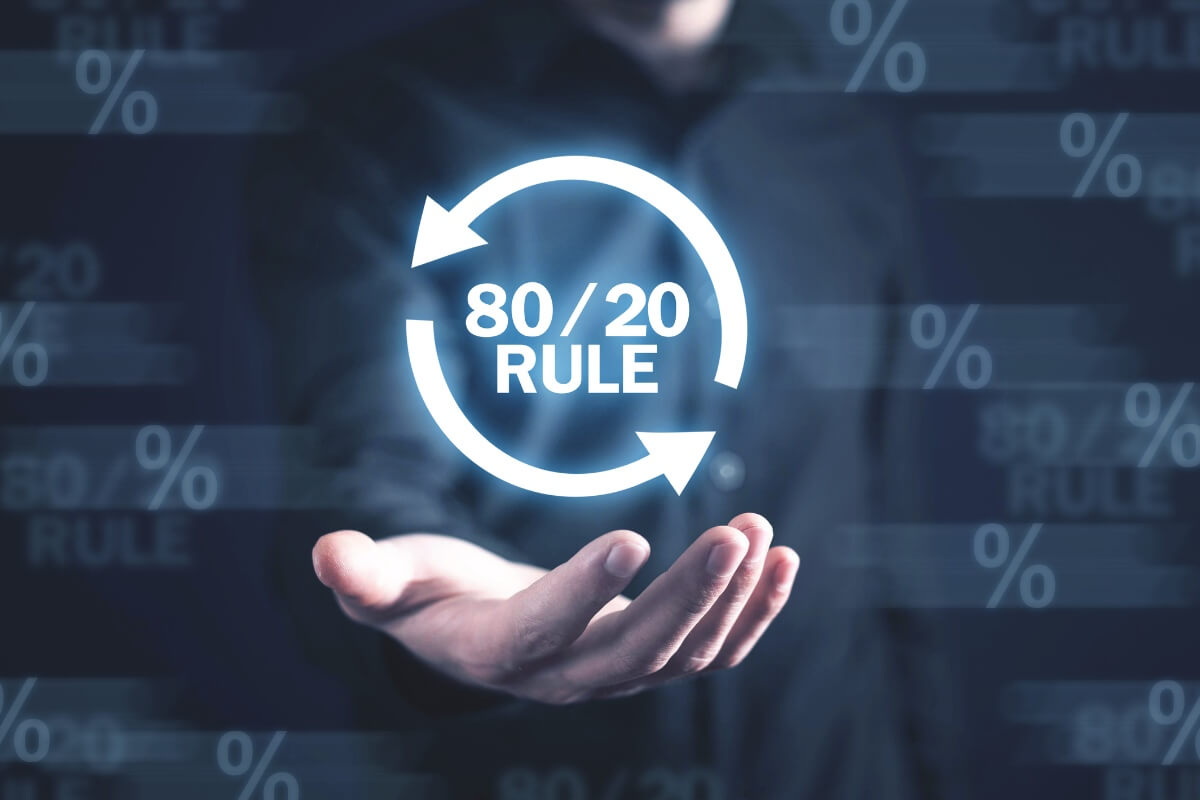 Wat wordt bedoeld met de 80 20 regel?